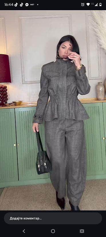 pull and bear komplet: Zara, M, bоја - Siva — 2