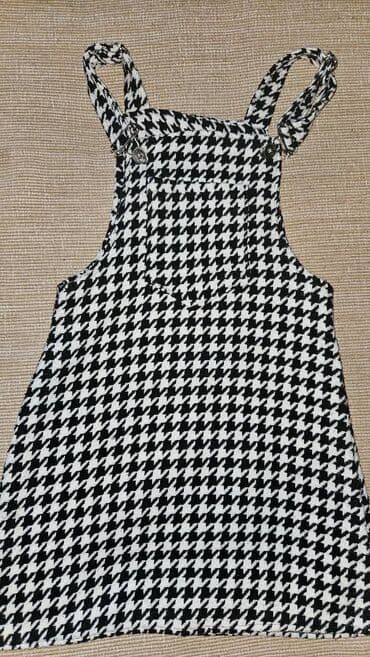 katrin svecane haljine: Haljinjca za devojčice 152-158. Štof crno bele boje sa tregerima — 1