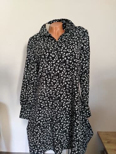 aplikator za sociva: M (EU 38), color - Black, Oversize, Long sleeves — 1