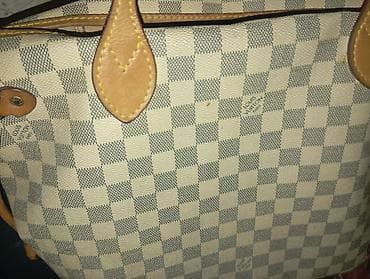 stradivarius torbe: Torba sa šahovskim (Damier) uzorkom u svetlo-bež i sivoj kombinaciji — 4