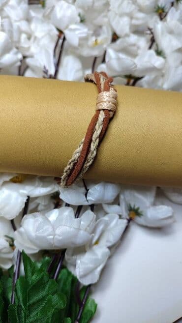 narukvica za gornji deo ruke: Podesiva narukvica, Handmade, Materijal: Koža — 1