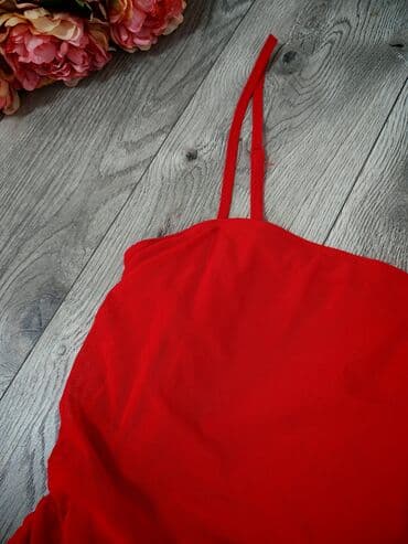 minđuše sa biserima: M (EU 38), color - Red, Cocktail, With the straps — 2