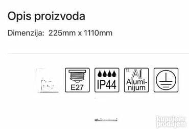 led lampe za dvoriste: Šifra:617709 Brend: MITEA Lighting Barkod: Osnovno pakovanje:1.00 kom — 2