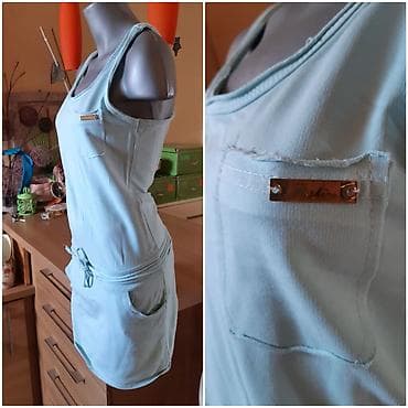 Skafanderi: Ženska sportsko-kasual haljina bez rukava, svetloplave boje. - — 2