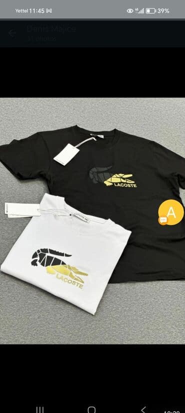 givenchy majice: Short sleeves T-shirt, Lacoste, color - Black, Cotton — 1