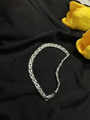 Srebrna narukvica – bogato pletena “byzantine/čvorić” karika -