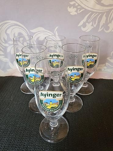 metalac kristalne case: Case nove,vintaz kristal Ayinger za pivo. Nemacke kristalne case — 8