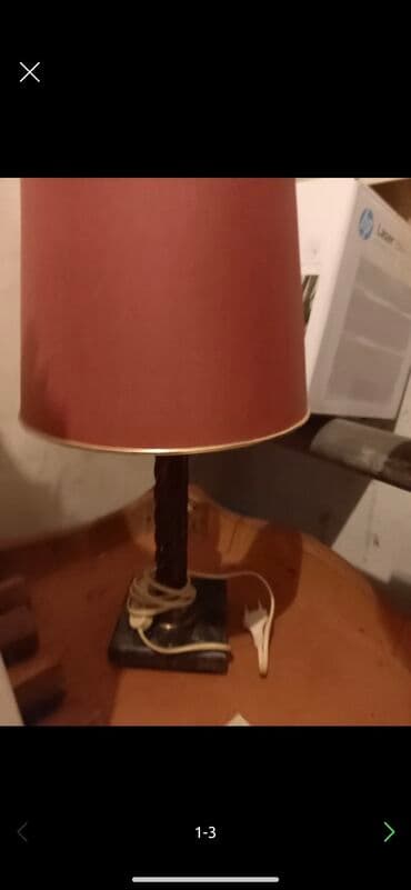 vitorog cipelarnik sa ogledalom: Stona lampa, bоја - Bordo, Upotrebljenо — 1