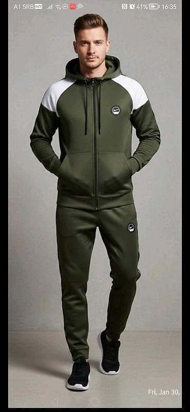 hugo trenerke: Muški komplet trenerke – dukserica na rajsferšlus i donji deo - Boja — 4