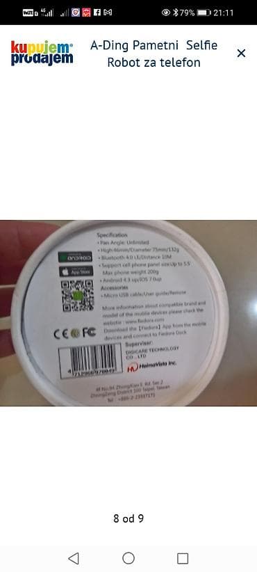 telefoni na dugmice: A-Ding pametni selfie robot za telefon - Motorizovani držač telefona — 5