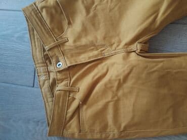 crvene kozne pantalone: XS (EU 34) — 2