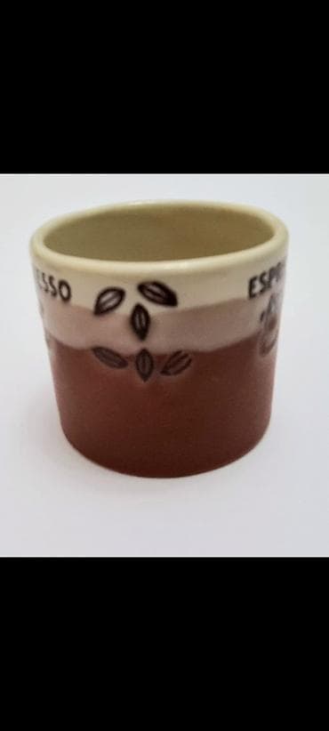 Kuća i bašta: Set od 4 keramičke šoljice za espreso. - Dizajn: dvobojne (krem i — 6