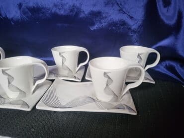 solje za caj: Vintaz,nove roland,nemacke solje za kafu. Solje pun porcelan — 3