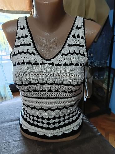 jakna s: Dva ženska topa – paket 1) Pleteni top na naramenice - Brend: Primark — 9