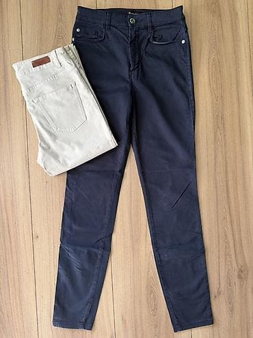 muške patike cipele: MASSIMO DUTTI Ženske uske pantalone – tamnoplave + bež ( bež nisu — 1