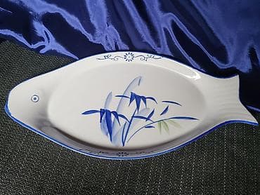 etericna ulja za svece: Porcelanski nov,vintaz tanjir za ribu. Tanjir za ribu sve na njemu — 5