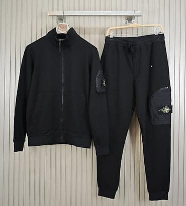 Trenerka Stone Island, bоја - Crna