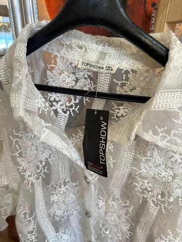 pull and bear suskavci: Belа providna čipkana košulja TOPSHOW - Model: ženska košulja od — 2