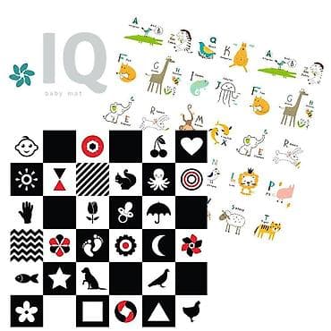 sklopiva podloga za bebe: IQ sklopiva podloga sa dva lica – Kontrasti + Nova ABCeda, 150 × 150 × — 1