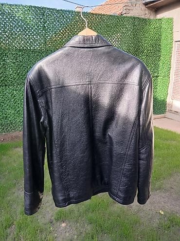kvl jakne: Muška kožna jakna, crna, veličina 50 - Materijal: prirodna koža — 2