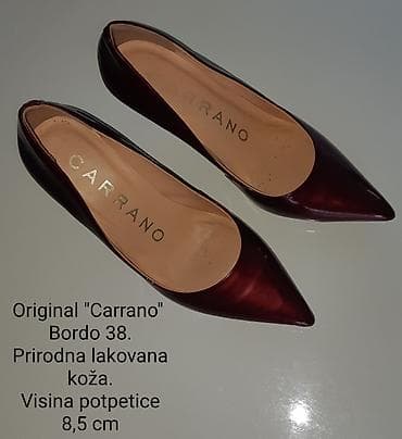 obuca za more: Original Carrano salonke - Model: bordo, špic - Veličina: 38 - — 4