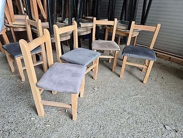 kuhinja 260: Drvene stolice sa tapaciranim sedištima - Materijal: masivno drvo u — 3