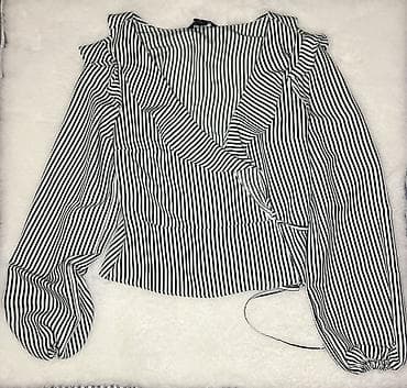 Women's Sweatshirts: Tanak gornji deo Beli sa zelenim straftama Vezuje se oko struja Nov — 6