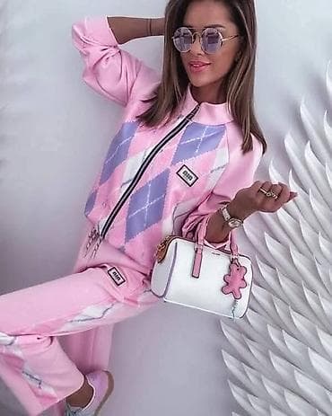 Venčanice i aksesoari: Ženski dvodelni trenerka komplet sa argyle (romb) dezenom - Gornji — 5