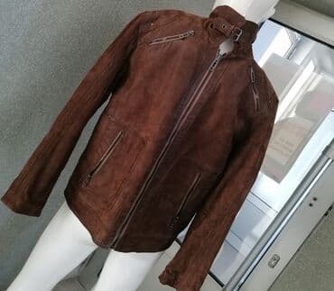 replay majice sa kragnom: Leather jacket Genuine leather, L (EU 52), color - Brown — 3