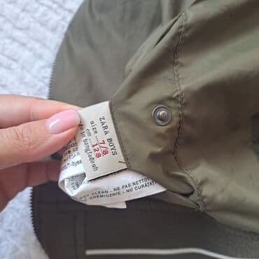 Kids' Clothes: Dečja jakna – bomber stil - Boja: maslinasto zelena sa dva lica - — 5