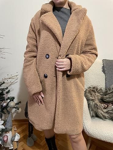 buzz jakna: Ženski teddy kaput u boji karamela. Caliope kaput kao nov, vel L — 2