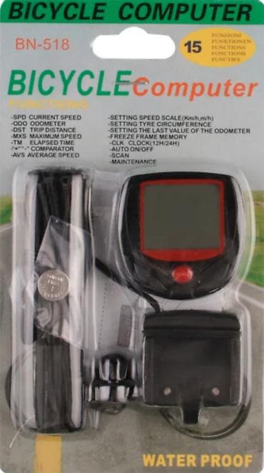 biciklo za devojčice: Nov računar za biciklu. Veličina LCD ekrana 3 x 2,5 cm, dužina kabla — 8