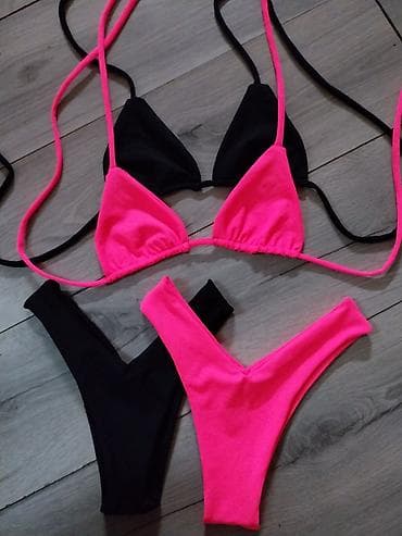 kupaci za debele: Ženski bikini komplet – trokut top i V-cut donji deo - Model — 6
