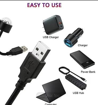 idealan poklon: USB mini disko svetlo – RGB projekcija - Kompaktna LED “disco ball” — 4