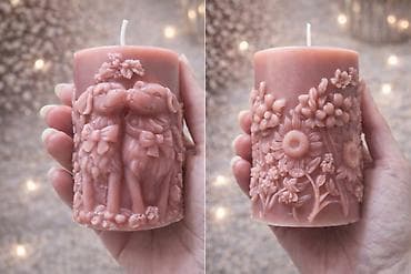 dekorativne jastucnice po meri: Dekorativna sveća sa reljefnim motivima - Materijal: visokokvalitetni — 3