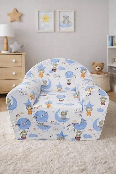 ccc decije papuce: Dečija fotelja na rasklapanje. Meki naslonjač za mališane sa motivima — 6