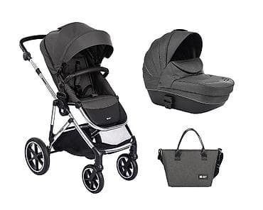 Kolica za bebe: KIKKA BOO Kolica THEA dark grey – set 3u1 sa tvrdom korpom i — 4