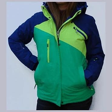 Zimska/ski jakna – žensko - Trobojni dizajn: tamnoplava, limeta i