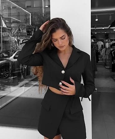 tople pantalone: 🔥Top ženski komplet – krojeni kratki sako i šorts/mini suknja ✅3000 — 4