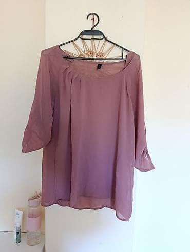 mint sako: Ženska bluza od šifona u puderasto‑roze boji. - Proziran, lagan i — 1