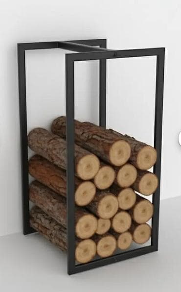 Stalak za ogrev – metalni držač za cepanice - Moderan, minimalistički