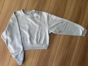 liu jo darina s: STRADIVARIUS Kratki duks (crop) sa dugim rukavima, svetlosive boje — 1