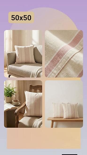 beko grejna tela: Jastučnica 50x50 cm – prugasti dezen - Dimenzija: 50 x 50 cm — 1