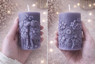 dekorativne jastucnice po meri: Dekorativna sveća sa reljefnim motivima - Materijal: visokokvalitetni — 2