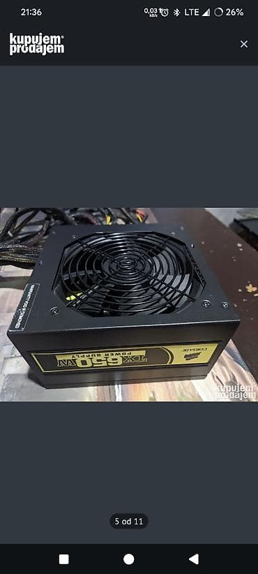 slusalice za decu jednorog: Potpuno ispravan napajanje Corsair TX650W 80+ sertifikovanih snage — 5