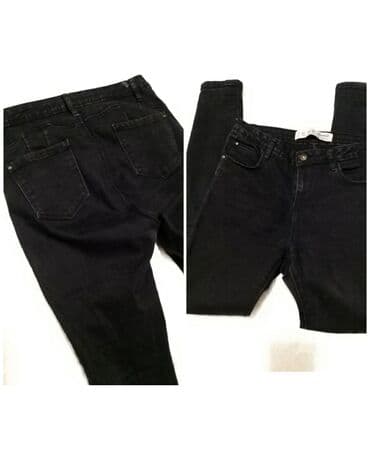 lanene pantalone lidl: Denim Co push-up L Sa puno elastina,skinnydubljeg struka Struk 40 — 5