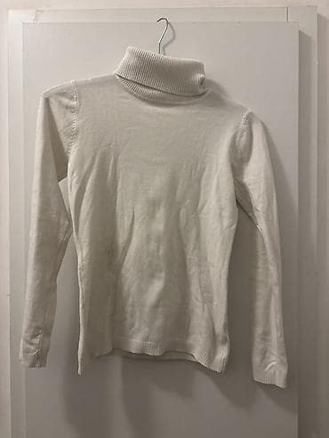 Skafanderi: Bela rolka sa dugim rukavima - Klasican model sa visokim, rebrastim — 1