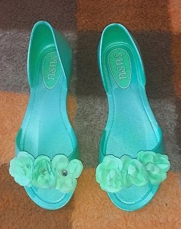 Ženske sandale SUSU – mint zelene - Model: otvorenih prstiju, sa