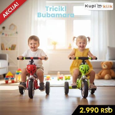 Ostale dečije stvari: Dečiji tricikl sa motivom bubamare, dostupan u više boja, uključujući — 2