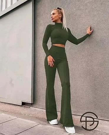 ecco ženske čizme: Dvodijelni ženski komplet – crop top i pantalone zvoncarice - Gornji — 3